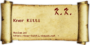 Kner Kitti névjegykártya